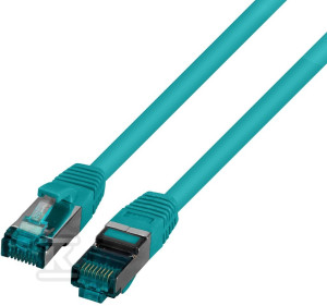 Patchcord RJ45 S/FTP kat. 6A LSZH zielony 5m