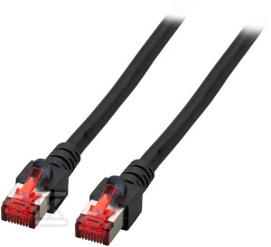Patchcord RJ45 S/FTP kat. 6 LSZH czarny 0,25m