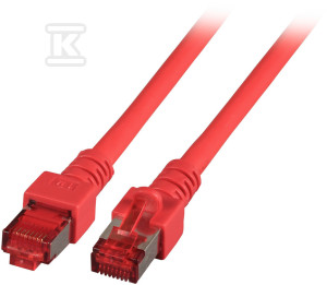 Patchcord RJ45 S/FTP kat. 6 LSZH czerwony 0,5m