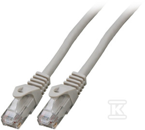 Patchcord RJ45 U/UTP kat. 6 LSZH CCA szary 0,5m