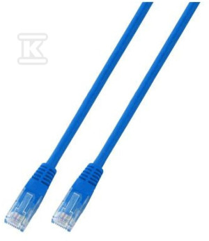 Patchcord RJ45 U/UTP kat. 6 PVC CCA niebieski 0,5m