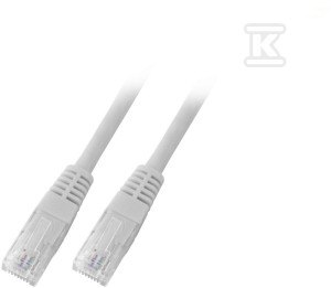Patchcord RJ45 U/UTP kat. 6 PVC CCA szary 1m