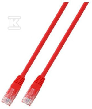 Patchcord RJ45 U/UTP kat. 6 PVC CCA czerwony 3m