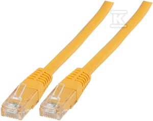 Patchcord RJ45 U/UTP kat. 6 PVC CCA żółty 2m