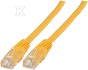 Patchcord RJ45 U/UTP kat. 6 PVC CCA żółty 3m