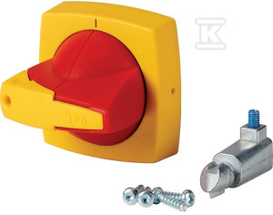 Dźwignia napędu, montaż na drzwi, typ D/P, czerwono / żółty, 6mm K1DR/P