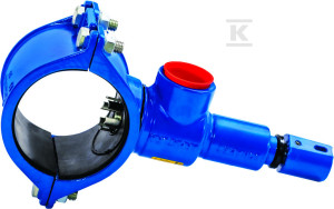 Nawiertka przyłączeniowa DN160x32 do rur PVC/PE (samonawiercająca), PN16, do wody, GJS- żeliwo sfero