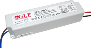 Блок живлення LED GLP 12V, 5A, 60W