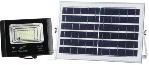 Naświetlacz LED solarny V-TAC 12W czarny IP65 pilot timer VT-25W 4000K 550lm