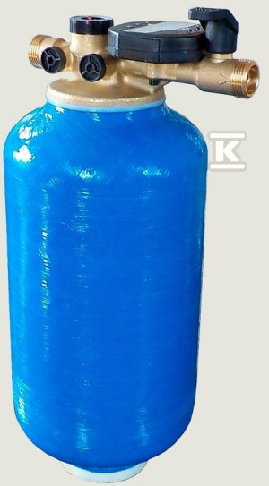 Demineralizator do instalacji grzewczych i chłodniczych - butla 4L + flansza 3200 DN15 (wydatek do 5 000 litrów/1° dH)oraz zawór napełniania
