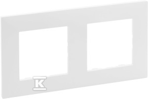 Ramka podwójna 2x - kolor biały, NILOE STEP