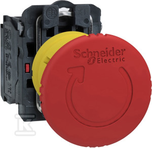 Кнопка АВАРІЙНОГО ЗУПИНУ Fi40 червона без підсвічування поворотна пластикова
