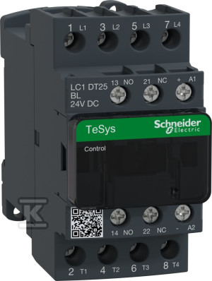 Контактор потужності TeSys D AC1 25A 4P 1NO 1NC котушка 24VDC низьке споживання