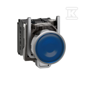Przycisk kryty podświetlany LED, NO+NZ, 24V, niebieski