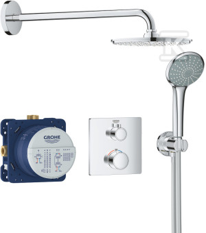 Вбудований душовий набір Grohtherm, Rainshower Cosmopolitan 210, хром