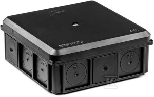 Настінна монтажна коробка NSW90x90, 90X37X90 MM, IP55, чорна