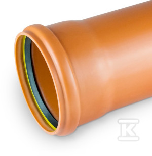 Rura kanalizacyjna zewnętrzna PVC 200X5.9X2000 SN8 KL.S LITA, z uszczelką K-U21 typu LOCK