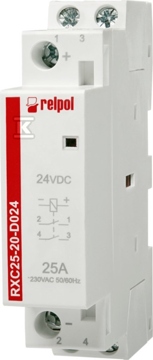 Контактор монтажний 2NO, 25A, 24 V DC RXC25-20-D024