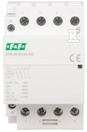 Контактор 40A, 24 V ACDC, контакти 4NO ST40-40-24ACDC