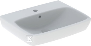 Umywalka Selnova Square B55 cm, H17.5 cm, T44 cm, z przelewem, z otworem na baterię