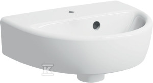 Umywalka kompaktowa Selnova B36 cm, H15 cm, T29 cm, z przelewem, z otworem na baterię