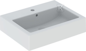 Umywalka Twins, B60 cm, H17.5 cm, T46 cm, z otworem na baterię, z przelewem