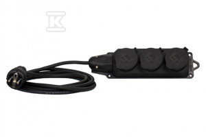Przedłużacz listwowy gumowy 3x230V OW (H05RR-F) 3x1,5-3m ONNLINE