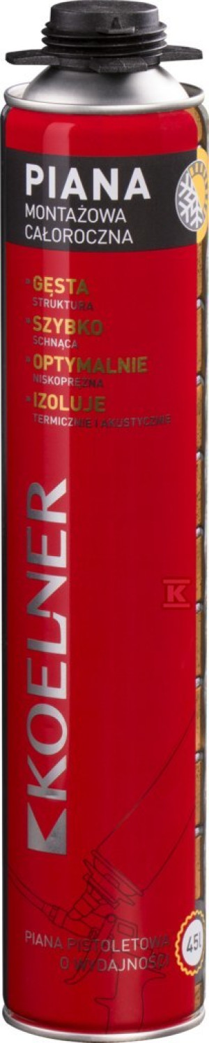 Piana pistoletowa uniwersalna, wydajność do 45l, Koelner, 750ml