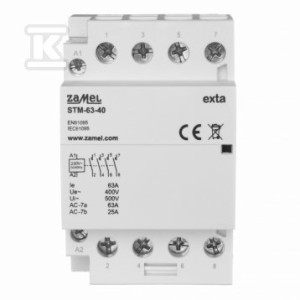 Stycznik modułowy instalacyjny 63A, 4xNO, 230V AC STM-63-40