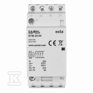 Stycznik modułowy instalacyjny 25A, 4xNC, 230V AC STM-25-04