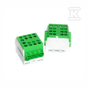 Zacisk przewodu głównego Hlak 35-1/6-p zielony.2x35mm2/6x25mm4