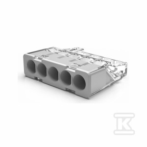 З'єднувач швидкого монтажу mini PC-215S для дротяного провідника, 0,2-2,5mm2, комплект 100шт.