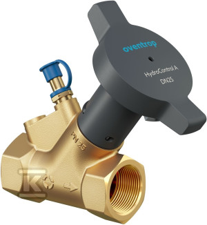 Zawór równoważący HydroControl A z gwintem wewnętrznym PN25 DN 15, z zaworkiem HydroPort Kvs=4,1 m3/h