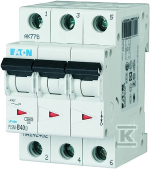 Wyłącznik nadprądowy 3-biegunowy PLSM-C40/3-MW