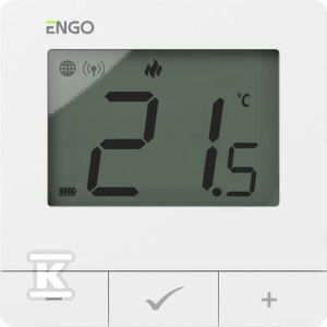 Regulator temperatury Internetowy, ENGO E25-BATW, natynkowy, ZigBee/868MHz, bateryjny, biały