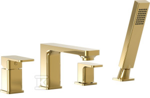 Bateria wannowa LOFT GOLD 4-otworowa stojąca