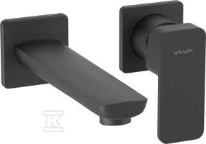 Bateria umywalkowa LOFT BLACK podtynkowa z wylewką