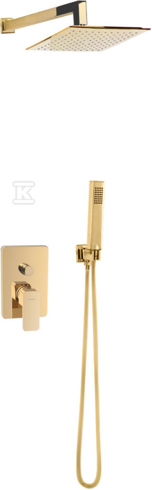 Zestaw natryskowy CARRE GOLD podtynkowy
