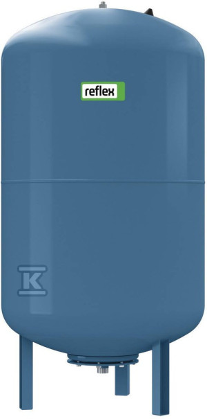 Naczynie wzbiorcze przeponowe REFIX DE-60, 60L, 10 bar / 70 st., przyłącze gwintowane G1", k.niebieski, do c.w.u, p.poż., ogrzewania podłogowego,