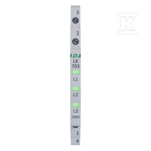 Lampka kontroli zasilania 3xLED zielona, slim 1/3 modułuLK-703G