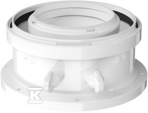 Adapter powietrzno-spalinowy z króćcami pomiarowymi O80/125