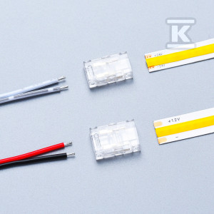 Szybkozłączka do taśm LED SC 2PIN COB/SMD IP20 PCB 10MM taśma złącze do przewodu