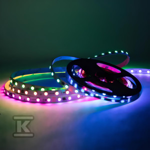 Taśma LED NEXTEC, 24V, 5050, 14,4W, 60 LED, IP20, RGB Digital IC, SM16703/WS2811, 5m, 10mm