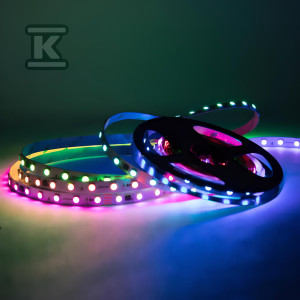 Taśma LED NEXTEC, 24V, 5050, 14,4W, 60 LED, IP67, RGB Digital IC, SM16703/WS2811, 5m, 10mm