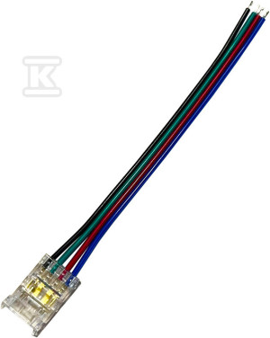 Szybkozłączka do taśm LED RGB 4PIN COB IP20 PCB 10MM taśma przewód 10cm