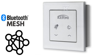 Przełącznik KERMI D13 Basic na baterie, Bluetooth, pojemnik na baterie, 2xAAAA