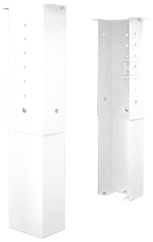 Podstawa regulowana 500-800x245mm (wysokość x głębokość) do szafy 650-950mm, ocynk-fasada, kolor biały RAL9003, 2szt./hydrant