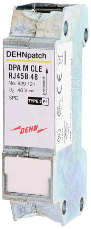 Ogranicznik przepięć DEHNpatch M CLE RJ45B 48, Typ 2/P1