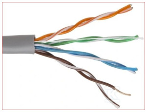 Przewód komputerowy UTP kabel 4x2x24AWG kat.5e PVC