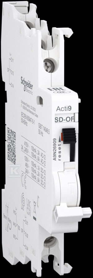Допоміжний контакт + допоміжний/сигнальний контакт Acti9 OF+OF/SD, 2-перемикаючих (2 CO)